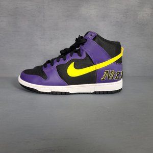Nike Dunk High Premium EMB Lakers 2021 Men’s Size 9.5 Shoes Purple DH0642-001